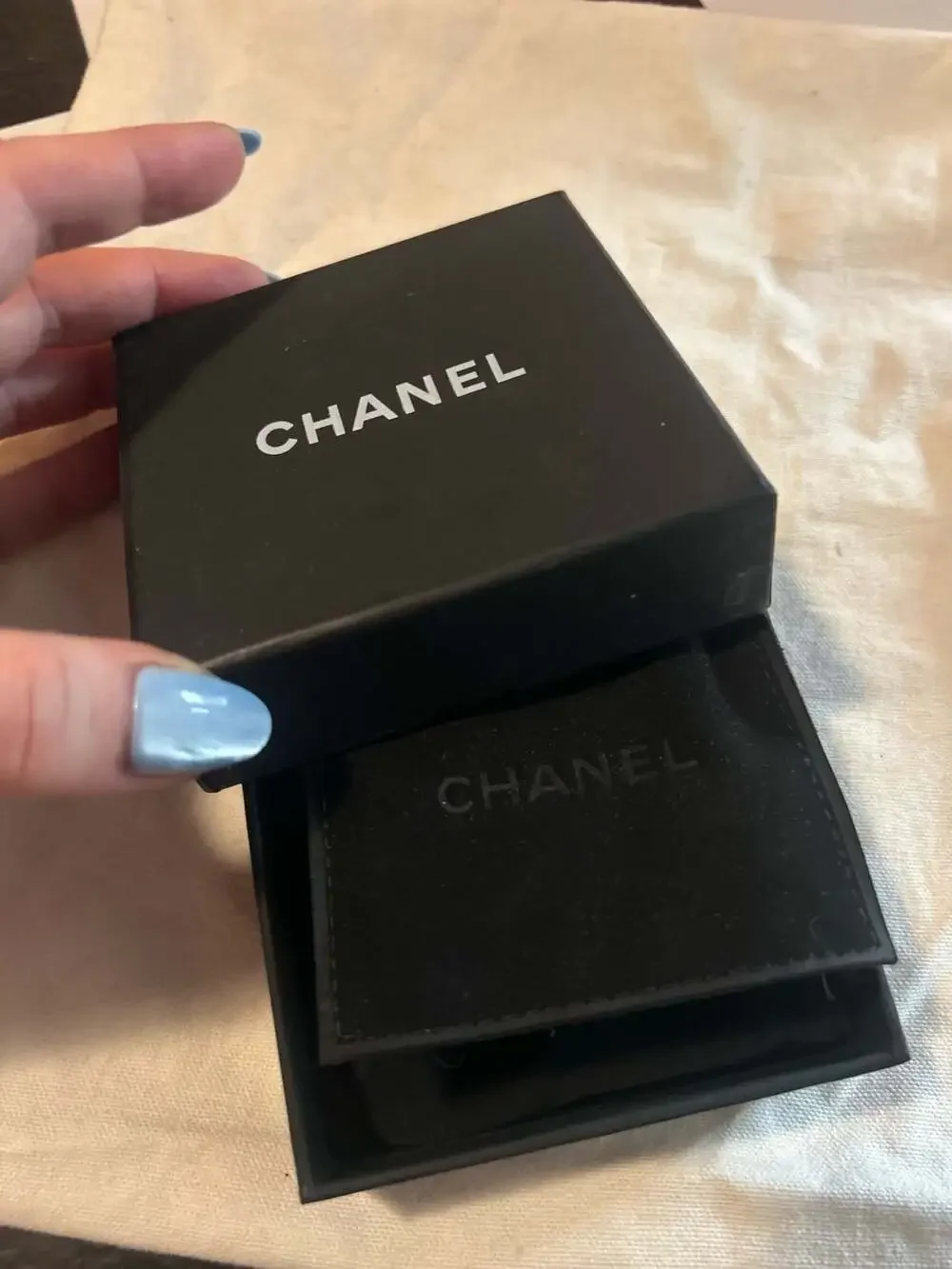 Chanel Gold Crystal Pearl CC Perfume Bottle Chain Drop Earrings